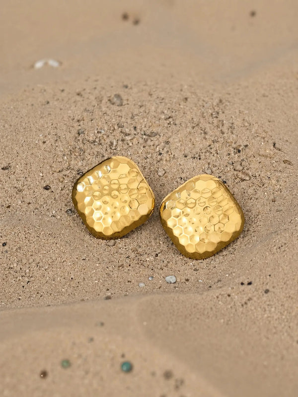 Honeycomb Hexa Stud Earrings - Venyora Fashion