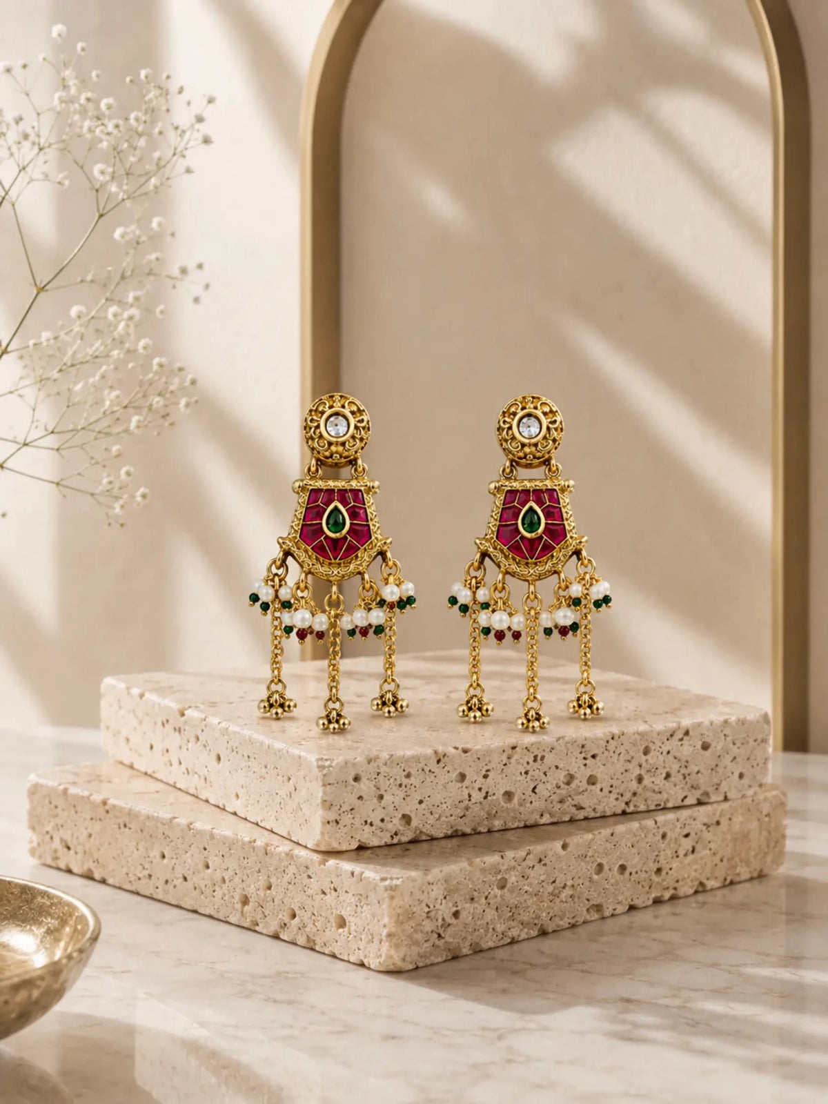 Sunehri Gold-plated Earrings - Venyora Fashion